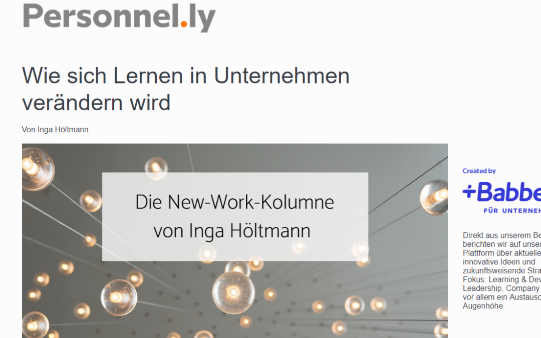 Die New-Work-Kolumne bei Personnelly